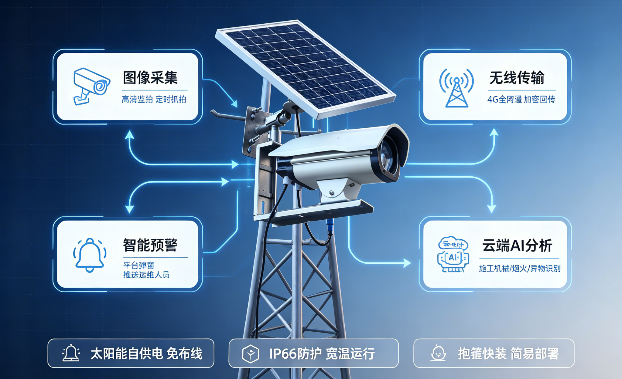输电线路简易版图像监拍装置:电力公司如何盯防钢厂及周边外破风险